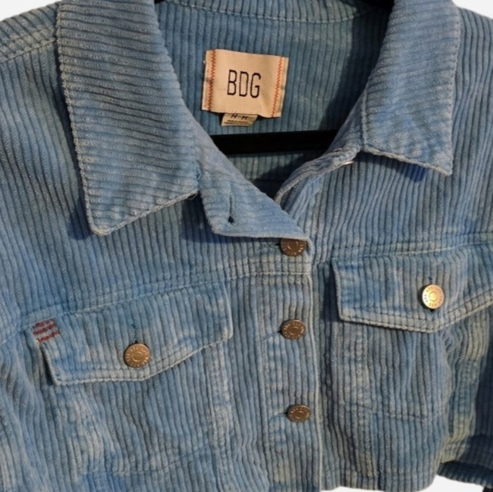 BDG Light Blue Cropped Denim Jacket - Picture 3 of 3